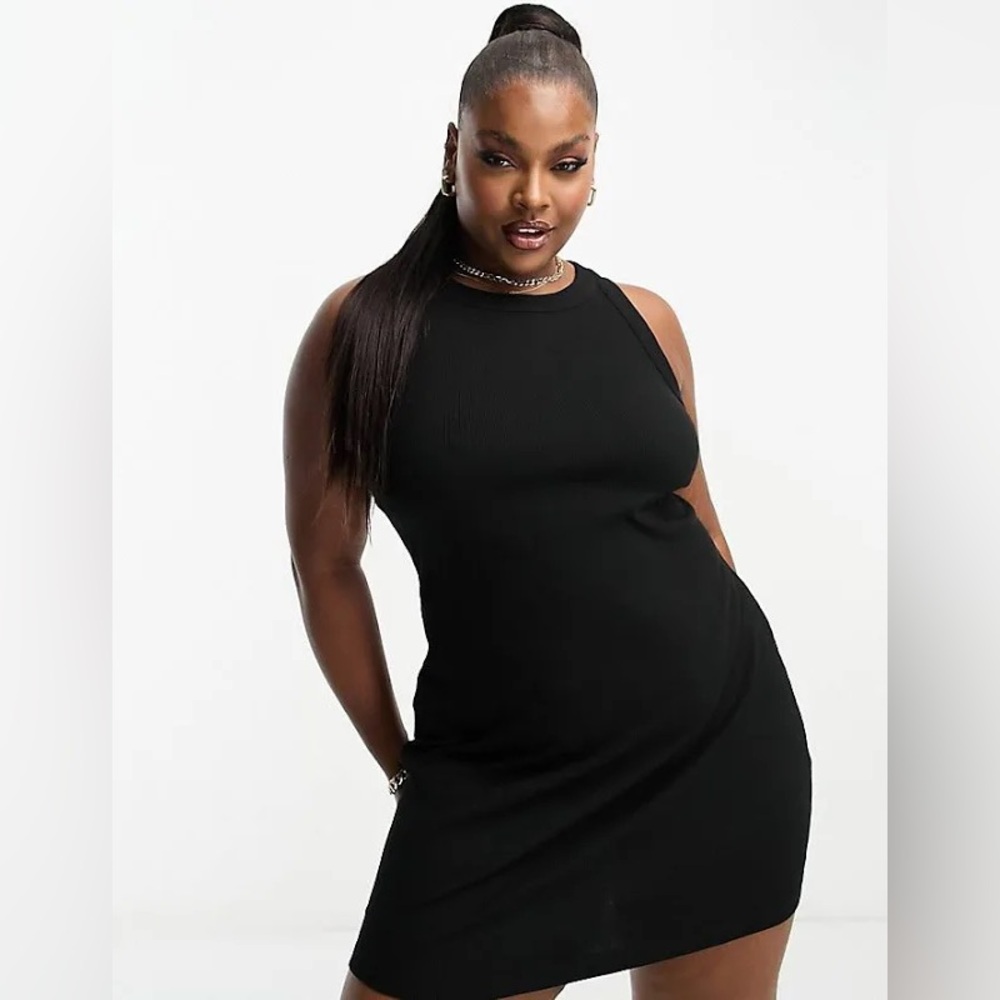 Ribbed racer back dress